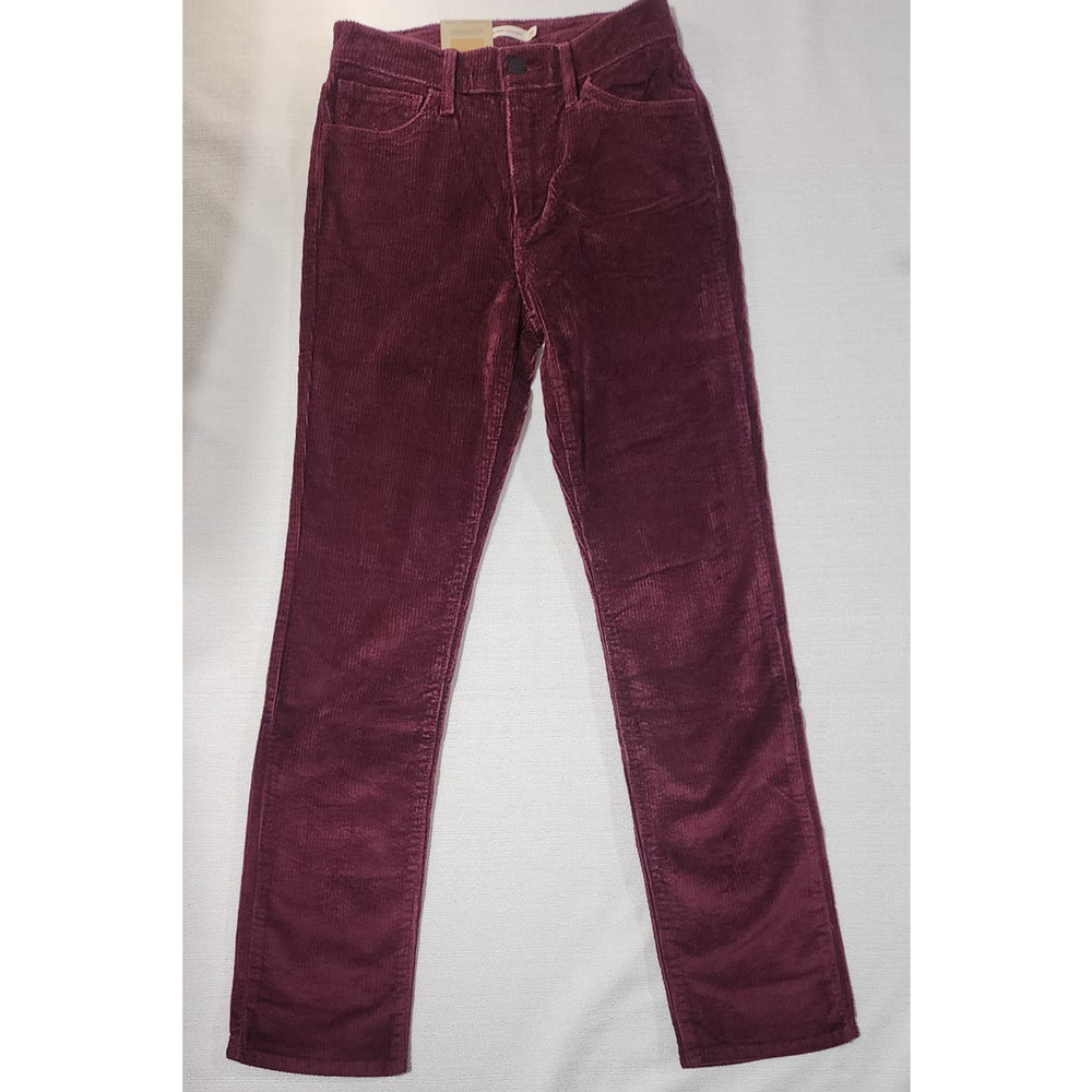 Levi's 724 high rise slim straight corduroy pants 26x30 woman's